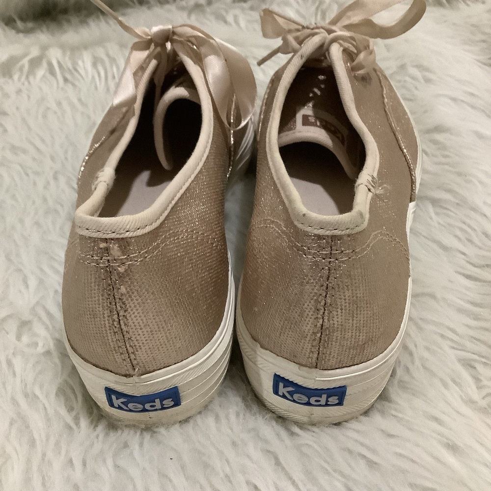 Keds women’s metallic gold lace up elegant summer shoes size 10 - Picture 12 of 13